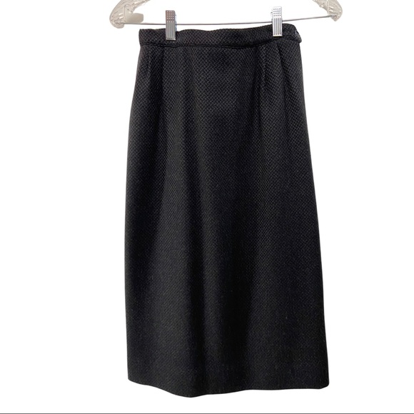 Vintage Soft Wool Blend Lined Skirt A-line w/ Back Button Slit by Graham & Gunn - Picture 13 of 13